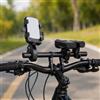Generic Estensore per manubrio della bici con doppio morsetto, staffa di estensione leggera in lega di alluminio per luci, tachimetri e supporti per telefono (nero)