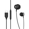N NEWTOP Cuffie Auricolari CF30 IN-EAR Universali Type-C Bassi HiFi Musica Audio Stereo Microfono Tasto Risposta Controllo Volume Compatibile con Samsung Vivo Xiaomi Huawei Realme Smartphone (Nero)