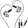 LEAUDIO TRN Shell 4DD Planar Hybrid Headpohnes con cavo staccabile a 2 pin auricolari design ugello intercambiabile (con microfono)
