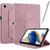 NETANY Rotating Custodia per Lenovo M10 Plus Tablet 3Rd Gen 10.6 Pollice 2022 (Tb-125F/Tb-128F), con penna PU Pelle Flip Cover, Supporto Rotazione 360 Protettiva Cover [Auto Sveglia/Sonno] - Oro Rosa