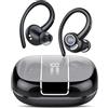 Csasan Auricolari Bluetooth Sport, Cuffie Bluetooth 5.3 con HD Mic ENC Cancellazione Rumore Cuffiette, 48 Ore Cuffie Wireless In Ear Bassi Profondi, Cuffie Senza Fili IPX7 Impermeabile, USB-C/Nero