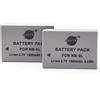 DSTE 2-Pacco NB-5L Ricambio Batteria Compatible per Canon NB-5L PowerShot S100 S110 SD700 IS SD790 SD800 SD850 SD870 SD880 SD890 SD900 SD950 SD970 SD990