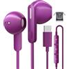 TUBhanggai Cuffie USB C per iPhone 17 Samsung S25 S24 Ultra A56 Cuffie con Filo USB C HiFi Auricolari USBC per iPhone 16 15 Samsung Galaxy A16 A26 A36 S22 S23 S24 FE A55 Google Pixel 10 9 8 Pro iPad A16 iPad 11