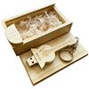BEIJIGUANG Memory Stick 2.0/3.0 Chiavetta USB in legno di bambù Flash Drive USB DISK in scatola di legno (2.0/128GB)