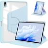Generico DayQiQiPu Custodia per Huawei MatePad 11,5 TXZ-W09 (11,5 Pollici, 2025) in Pelle PU Rotazione a 360° Cover Flip Ultrasottile con Supporto per Matita Auto Sveglia/Sonno,Blu Cielo