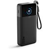 JUOVI Batteria Esterna per Computer Portatile 222W Power Bank 25000mAh | Cavo Amovibile Doppio USB-C 100W USB-A 22.5W Schermo TFT Autorizzato Aereo Compatibile con iPhone MacBook Tablet