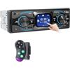 Hikity Autoradio 1 DIN Bluetooth Touch Screen USB SD AUX | Vivavoce, Illuminazione a 7 Colori, Ricarica Rapida, AUX-IN