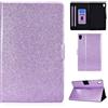 Generico DayQiQiPu Cover per Lenovo Tab M10 HD (2a Gen) TB-X306 (10,1 Pollici) Leggera Custodia Motivo Glitterato Custodie con Supporto Caso Ribaltabile Portafoglio e Auto Sleep/Wake, Viola