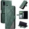 Kukoufey Cover per ASUS ZenFone Max M2 ZB633KL,Custodia in Pelle Custodia per ASUS ZenFone Max M2 ZB633KL Custodia Cover Case Green