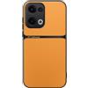 Kepuch Cover per Oppo Reno 13 5G China - Custodia Case Piastra Metallica Incorporata Litchi Grano - Giallo