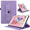 Oduio Custodia per iPad 9,7'' 2018/2017 (6a/5a Generazione) / iPad Air 2/ Air 1 / iPad Pro 9,7 Pelle PU Flip Tablet Case con Supporto Girevole di 360°Cover AntiGraffio Antiurto per iPad 9,7'', Viola