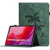 Oduio Custodia per Lenovo Tab M11 (TB330FU/TB330XU) 11 Pollici Cover in Pelle PU Case Coperchio Tablet Multi-Angli Supporto Pieghevole Cover Protettiva con Chiusura Magnetica, Auto Sveglia/Sonno - Verde