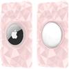 HAUXGOGO Custodia per AirTag - Custodia Protettiva Ultrasottile e Rigido | Compatibile con gli accessori AirTag, Adatto per Portafogli, Borse, Zaini, Bagagli (2 pezzi) - Rosa
