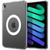 Spigen Ultra Hybrid MagFit Cover per iPad Mini 7 A17 Pro (2024) / 6 (2021) | Custodia rigida trasparente, supporto Pencil/S Pen, protezione urti e ritagli precisi - Clear White