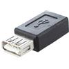 Janasiba Nero USB 2.0 Tipo A Femmina a Micro-USB B Femmina Adattatore Spina convertitore