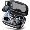 KT1 Cuffie Bluetooth 5.3 Sport, Auricolari Bluetooth con Schermo LED, 72 Ore di Gioco, Cancellazione Del Rumore ENC 40dB, Cuffie Impermeabili IPX7 per Allenamento/Corsa (Nero)