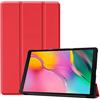 SATURCASE Cuoio PU Pieghevole Flip Folio Supporto Tablet Custodia Cover Protettiva per Samsung Galaxy Tab A 10.1 (2019) SM-T510 T515 (Rosso)