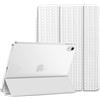 FINTIE Cover Custodia per iPad (A16) 11ª/10ª Gen 11/10.9, Woven Argento | Cover Tri-Fold Sottile e Leggera con Retro Semi-Trasparente, Supporto Stabile, Funzione Auto Sveglia/Sonno, Anti-Impronta