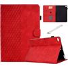 Fancity Custodia per iPad Mini 5/4/3/2, Cover Protettiva in Pelle Intelligente con Sveglia/Sonno, Supporto, Slot per Schede e Portamatite per iPad 7.9 Pollici, Rosso