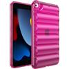 Generico DayQiQiPu Cover per Apple iPad Mini 5 2019 / Mini 4/3/ 2/1 7,9 Pollici 3D Striscia Orizzontale Soft TPU Slim più Sottile Copertura Protettiva Antiurto(Rosa)