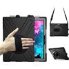 Junfire Custodia per Microsoft Surface Pro 7 Plus 2021/ Pro 7 2019/Pro 6 2018/Pro 5 2017/Pro 4 12,3 pollici, resistente agli urti e robusta, con supporto e tracolla, girevole a 360 gradi, nero