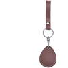 Dingfeiyu Pelle Cover Compreso Portachiavi per Apple Airtag, GPS Localizzatore Custodia per Bambini, Anziani, Animali Domestici, Zaino, Bicicletta, Valigia (Marrone)