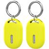 GIOPUEY 2 Pezzi Cover Compatibile con Xiaomi Tag, Cilicone Custodia, Ultrasottile Case Cover, Antiurto, Resistente ai Graffi - Giallo