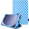 TECHGEAR Custodia in pelle per Samsung Galaxy Tab A11 / A9 8,7 (SM-X130/X135/X110/X115) PU pelle sottile Folio Stand Cover con cinturino da polso, chiusura magnetica, fodera in microfibra, passante