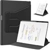 Heioloo Custodia per Remarkable Paper Pro (11.8 pollici 2024) Cover in Pelle Case, Pelle case con Staffa, Protezione a 360°, [Auto Svegliati/Sonno][Supporto Funzione ] [Anti-Scratch] Nero