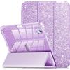 INFILAND Custodia per iPad Mini 7a (A17 Pro)/6a generazione 2024/2021, custodia per iPad Mini 6/7 da 8,3 pollici, custodia protettiva glitterata con retro trasparente scintillante, portapenne per