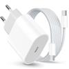 Mugust Caricatore USB C, Cavi USB-C a USB-C da 2M, Caricabatterie Rapido Batterie di Per iPhone 17/16/15/Plus/Air/Pro/Max, Per Galaxy S25/S24, Per iPad/Pro/Min, charger adattatore