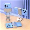 Generic Supporto a clip posteriore, staffa regolabile pieghevole a 360 con fibbia magnetica retrattile, supporto rimovibile per telefono cellulare da tavolo per iPhone 16 15 14 13 14 Pro Max e telefono