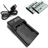 Dot.Foto DB-110 Premium 1270mAh Batteria (x2) & Caricabatterie USB Compatto per Ricoh GR III, GR IIIx, WG-6, WG-8, G900, G900 II, G900SE, G900SE II, Theta X