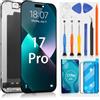 ARSSLY Schermo LCD per iPhone 17 Pro, ricambio per iPhone 17 Pro A3256 A3523 A3522 A3524 6,3 pollici Face ID Schermo Touch Screen Assembly con riparazione (nero, incluso)