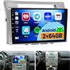 Hikity 2+64G 9 Autoradio Android per Toyota Corolla Verso AR10 2004-2009 | Touchscreen Wireless Carplay Autoradio 2 DIN GPS Navi Bluetooth WiFi FM/RDS Retrocamera EQ Comandi al Volante 2+64G DAB/DAB+