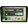 KeiDilie [6G+128G] Android 14 Autoradio 9 pollici per Audi A3 8P/8PA 2003-2013-[Integrato Wireless CarPlay|Android Auto|DSP]-GPS Sat Nav Bluetooth 5.0 Wifi 4G DAB+ Mirror Link 360° Panoramica+Fotocamera & MIC
