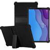 C/N Custodia per Lenovo Tab M10 HD 2nd Gen 10.1, Silicone Morbido Skin Leggero Custodia Protettiva per Bambini Supporto Cover per Lenovo Tab M10 HD Gen 2 10.1 Inch 2020 TB-X306X/X306F, Nero