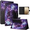 LSPCASA Custodia per Samsung Galaxy Tab A11 Plus 11 Pollici 2025/Tab A9 Plus 2023 Housse Tablet SM-X230/X235/X236B PU Protezione in Pelle con Scomparto per Carta e Supporto Flip Cover a Farfalla Viola