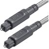 EMK Cavo Ottico Cavi Ottico Audio Digitale Cotone intrecciato Cavo Toslink SPDIF Cavi Ottici per Soundbar, TV, Altoparlante, DVD, DAC (2 m)