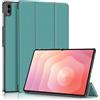 MGUEIAO Custodia Compatibile con Samsung Galaxy Tab S11 Ultra,Custodia per Telefono in Pelle PU Ultrasottile con Funzione di Supporto con Tre Supporti Pieghevoli-Verde