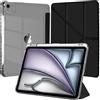 EspZanthic Cover per iPad Air 11 M4/M3/M2/Air 5a/4a/Pro 11 2022-2018 Custodia Nero | Bumper TPU Morbido Retro Trasparente Supporto a Y Sottile Antiurto Leggero Antiscivolo Casa Scuola Auto Wake Sleep Uso Giorno