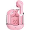 Ziyan Cuffie Bluetooth senza fili Bluetooth 5.4 in Ear Cuffie Sport Gaming Cuffie Riduzione del Rumore Auricolari Bass Touch Control per Allphone (Rosa)