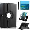 R.SHENGTE Custodia per Samsung Galaxy Tab S 10.5 Pollici 2014 (SM-T800 T801 T805 T807) - Rotazione di 360 gradi Protettiva Completa Custodia Cover,Con Penna Stilo, Pellicola Schermo (Black)