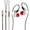 Linsoul 7Hz Salnotes Zero HiFi 10 mm Dynamic Driver In-Ear Auricolare IEM in metallo Piastra frontale in acciaio Cavo OFC a 2 pin staccabile (bianco, con microfono, 7Hz Salnotes Zero)