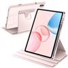 A-BEAUTY Custodia Rotante Compatibile con Honor Pad 10 12.1 Pollici 2025, Rotazione a 360 Gradi Supporto Trasparente Cover, Auto Svegliati/Sonno, Rosa