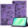 Auslbin Cover Compatibile con Samsung Galaxy Tab A11+/A11 Plus 2025 11 Pollici SM-X230 SM-X235 SM-X236B In Rilievo Pelle PU Retrò Custodia di Tablet con Supporto per Penna, Viola