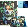 Oduio Custodia per Samsung Galaxy Tab A6 10.1 Pollici (SM-T580/T585) 2016 Premium PU Pelle Flip Cover con Funzione di Supporto e Slot per Scheda Magnetica, Auto Sonno/Sveglia, Corgi