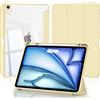 4UBonLife Custodia per iPad Air 11 Pollici M4/M3/M2 (2026/2025/2024), iPad Air 5a/4a Gen 10,9 con Portapenna Cover Retro Rigido Trasparente, Smart Case Antiurto Anti-Ingiallimento, Galassia