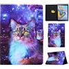 Vaitasy Custodia per Samsung Galaxy Tab S4 10.5 Pollici 2018 | Anti Urto Protezione Custodia con Pencil Holder Cover per Galaxy Tab S4 - Gatto stellato