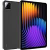 Effcotuo Custodia Compatibile per Xiaomi Mi Pad 7/7 Pro Cover Nero Protettiva Silicone Matte Soft TPU Case